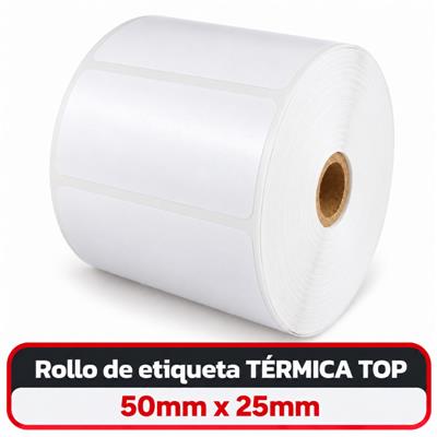 Rollo de etiqueta Termica 50mm x 25mm x 400 unidades (Para Eliprinter 8060)
